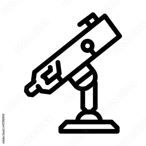 telescope equipment line icon vector. telescope equipment sign. isolated contour symbol black illustration