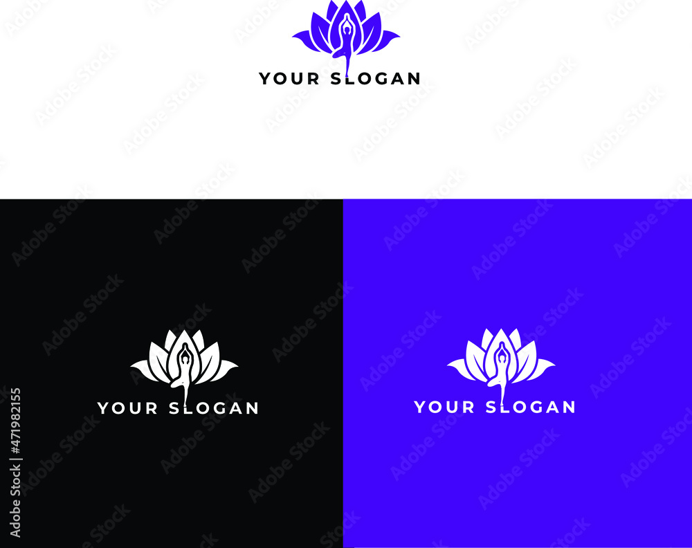 yoga beauty logo vector template yoga beauty logo vector template