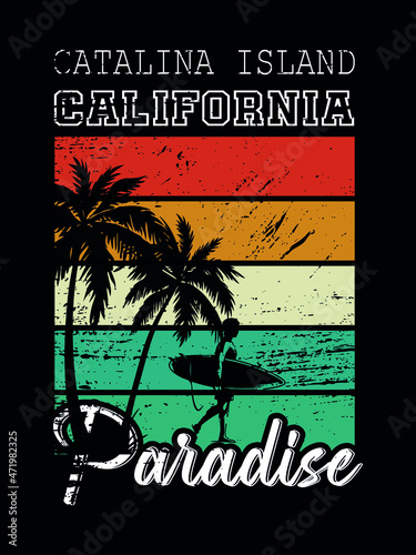 catalina island california paradise t shirt design