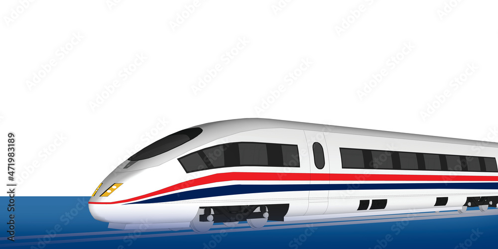 train on a white background