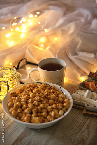 coffee beans and cup