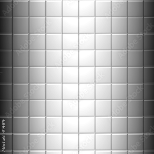 Black gradient tile ceramic wall or empty mosaic table or blank square block floor on top view for wallpaper and texture background.