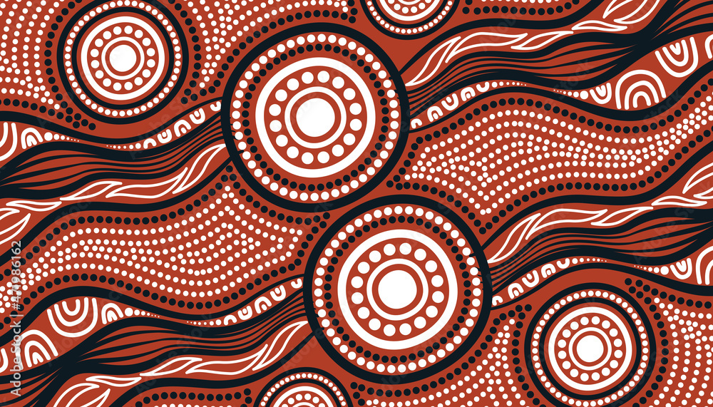 Australian Aboriginal Dot Design - Vector Australian Aboriginal Dot Design - Vector
