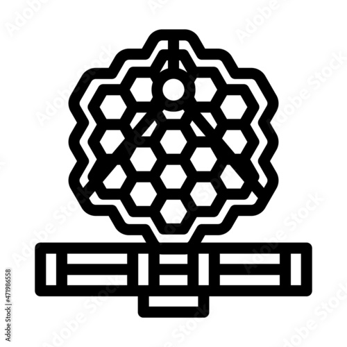 james webb space telescope line icon vector. james webb space telescope sign. isolated contour symbol black illustration photo