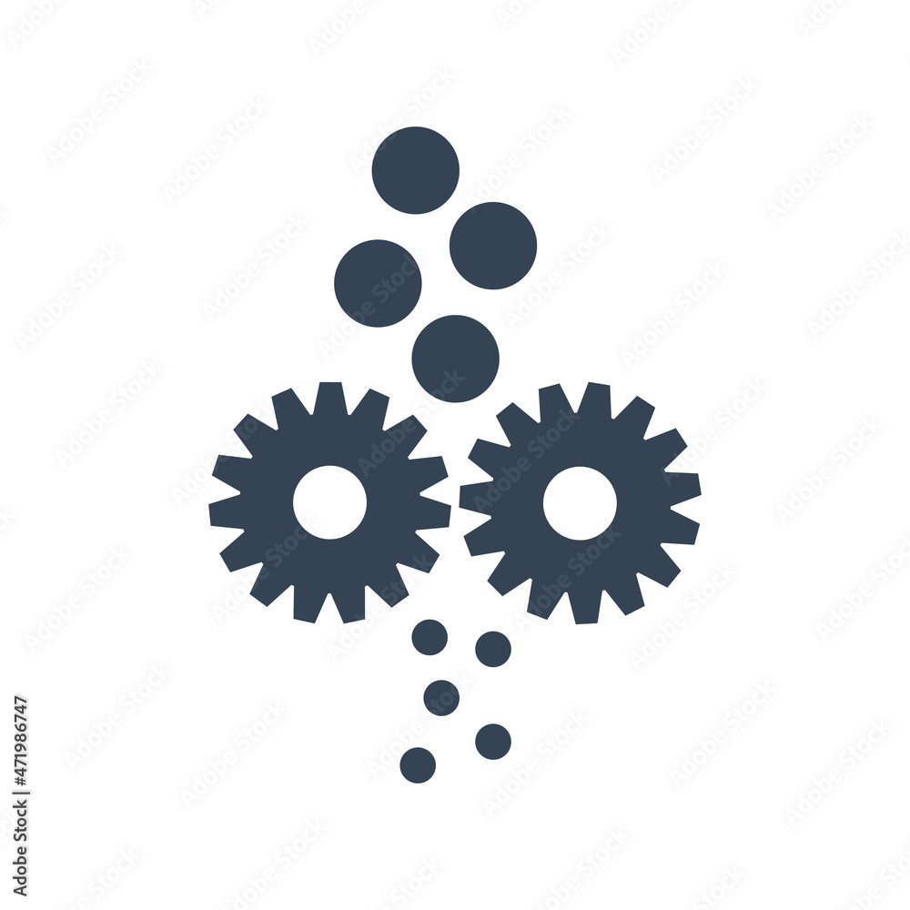 Vector black icon grinding, milling of seeds, grains Vector black icon grinding, milling of seeds, grains