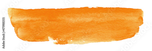 Orange hand drawn abstract watercolor background for text or logo