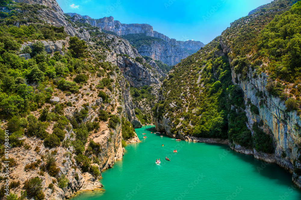 Entrance of the Verdon Gorge in Provence, France