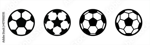 Soccer ball icon. football simple black style, Vector illustration.