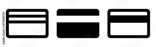 Credit card icon set.