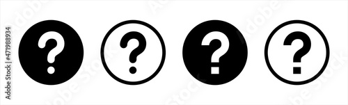 Question mark icon. Question mark sign and symbol for apps and websites.