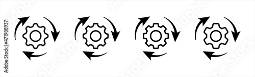Sync process. Refresh icons set. Reload icon vector. Update icon. convert icon.