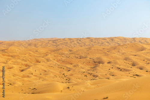 Orange sands desert resort in the Empty Quarter  Rub  al Khali  area of Abu Dhabi  United Arab Emirates