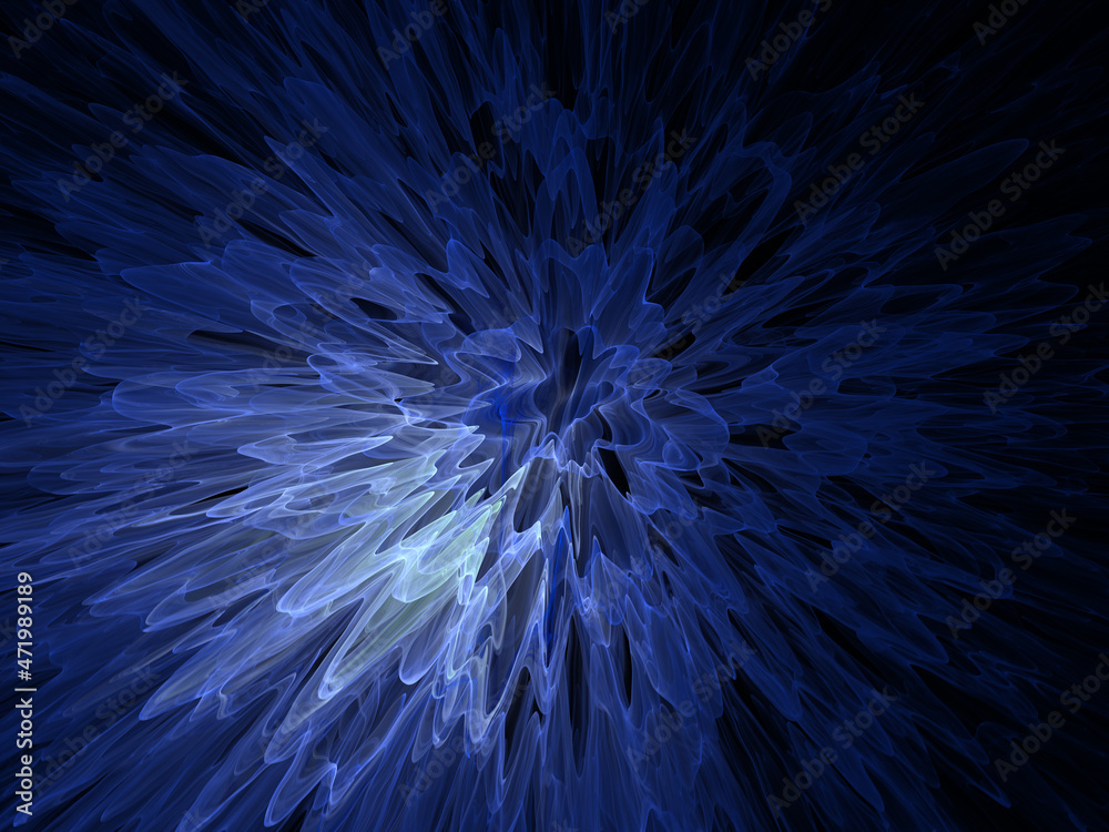 Fototapeta premium surreal futuristic digital 3d design art abstract background fractal illustration for meditation and decoration wallpaper