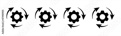 Sync process. Refresh icons set. Reload icon vector. Update icon. convert icon.