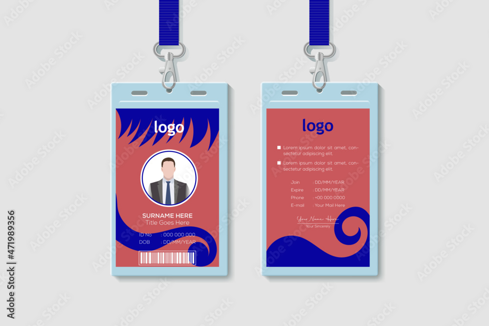 Modern Clean Graphic ID Card Design Template. Vector Illustration Modern Clean Graphic ID Card Design Template. Vector Illustration