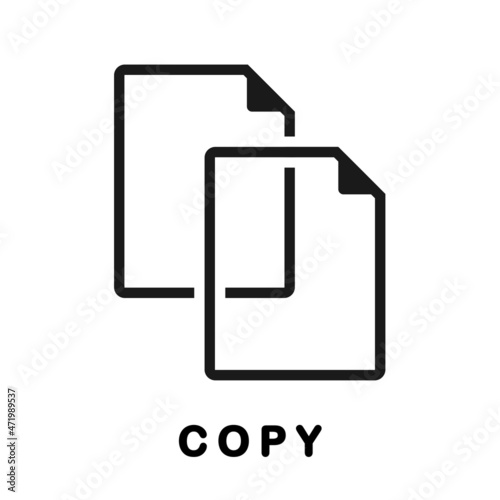 Copy document symbol icon. Illustration vector