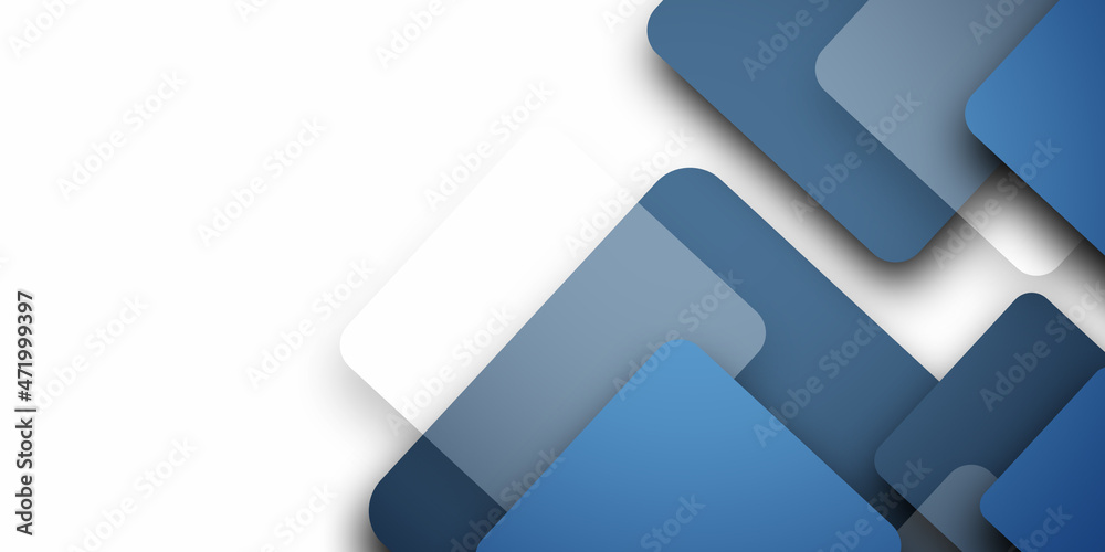 Obraz premium Bright blue geometric modern design template