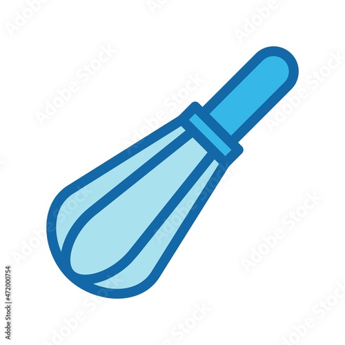 Whisk Line Filled Blue Vector Icon Design