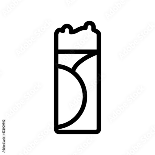 Burrito Line Vector Icon Design