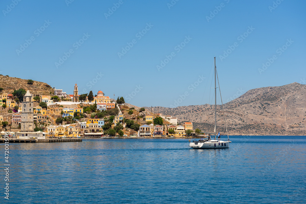 The island of Symi, on of the most beautiful island in the Aegean Sea.Greece