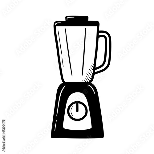 mixer in doodle style. simple hand-drawn drawing