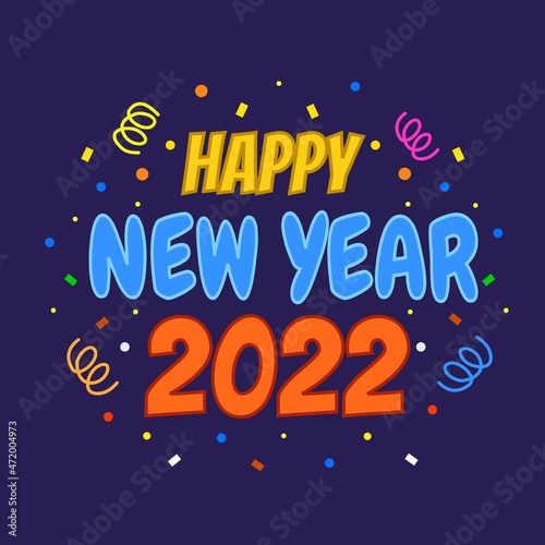 blue color 2022 new year congratulation background design. design for templates.