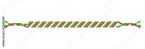 Wallpaper Mural Vector Christmas handmade hippie striped friendship bracelet of threads. Torontodigital.ca