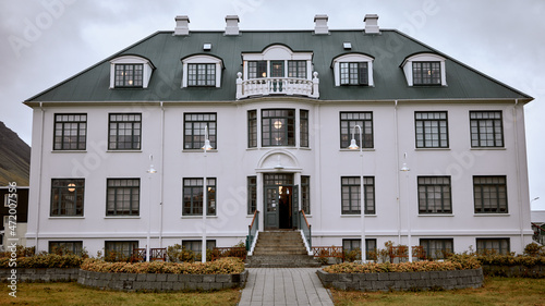 Isafjordur, Culture House - The old hospital, Isafjörður a town in the Westfjords region in northwest Iceland 