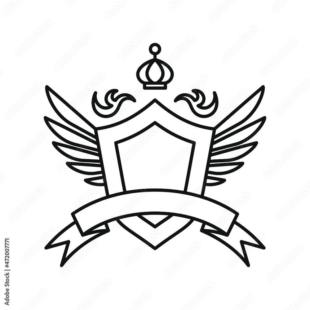 Heraldic coat, Vector shield Heraldic coat, Vector shield