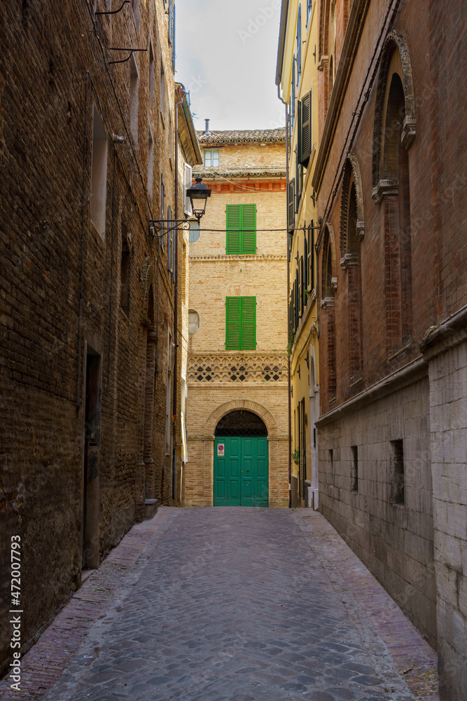 Osimo, historic town of Marche, Italy: typical street
