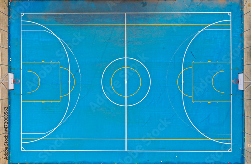 Basketball court from above
