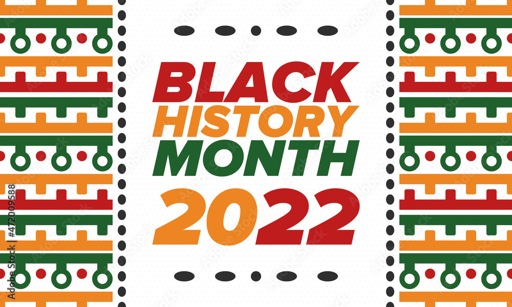 Naklejka premium Black History Month. African American History. Celebrated annual. In February in United States and Canada. In October in Great Britain. Poster, card, banner, background. Vector illustration