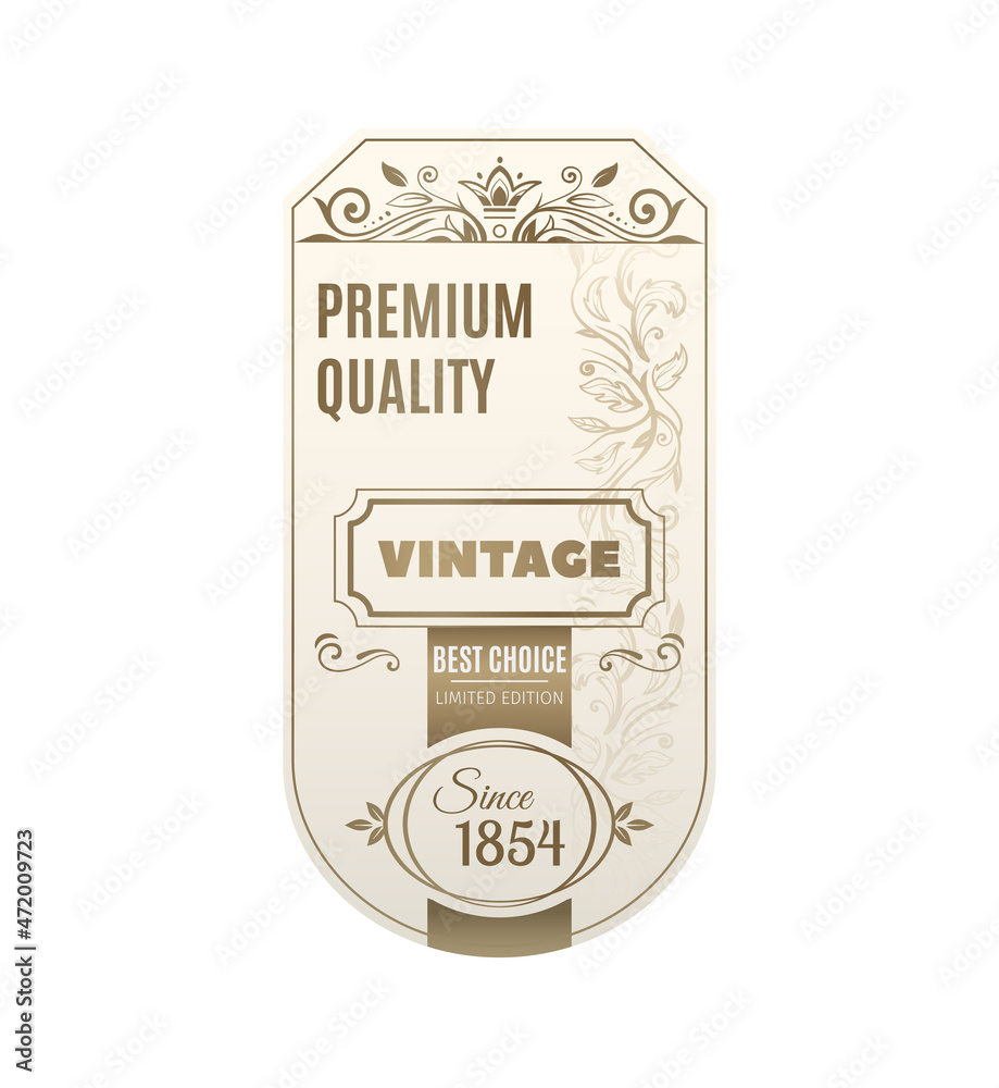 Naklejka premium Vintage Quality Label Composition