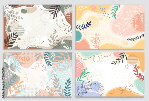 Design banner frame flower Spring background with beautiful. flower background for design. Colorful background with tropical plants. 