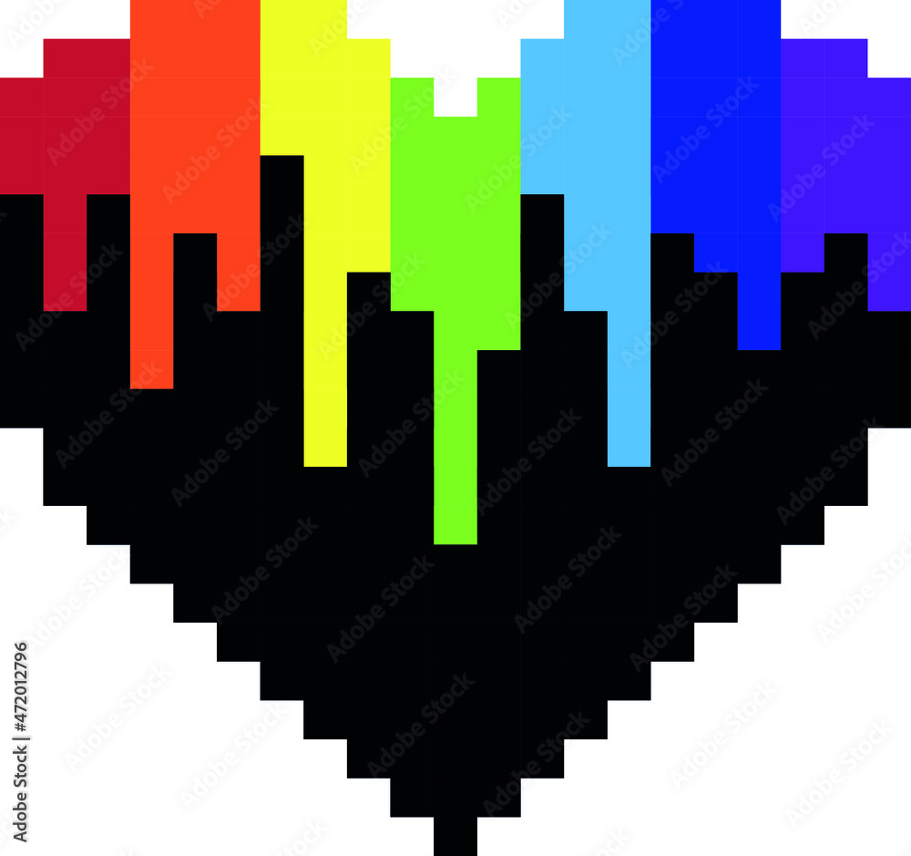 Heart Pixel Art Vector illustration. Heart clip art. Heart Pixel Art Vector illustration. Heart clip art.