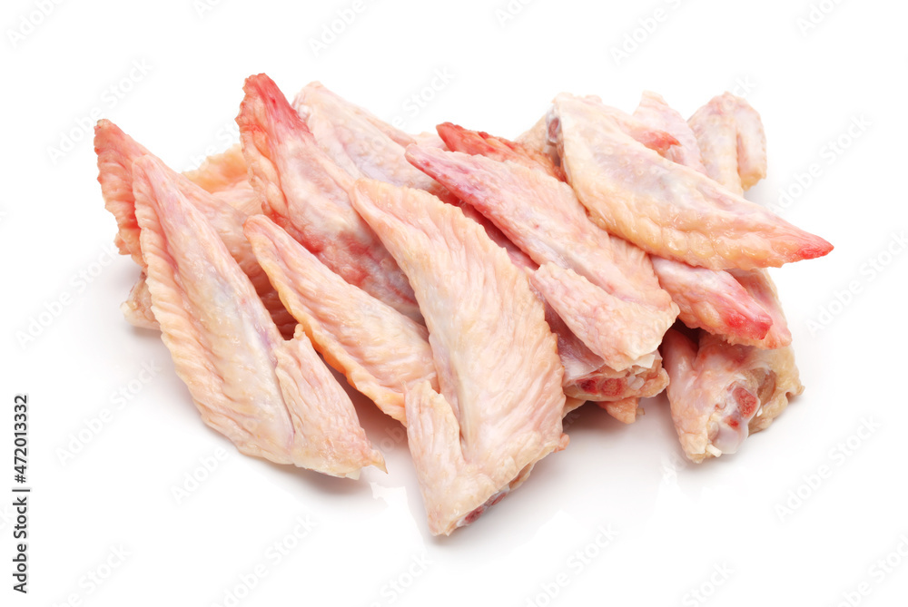 raw chicken wings isolated
