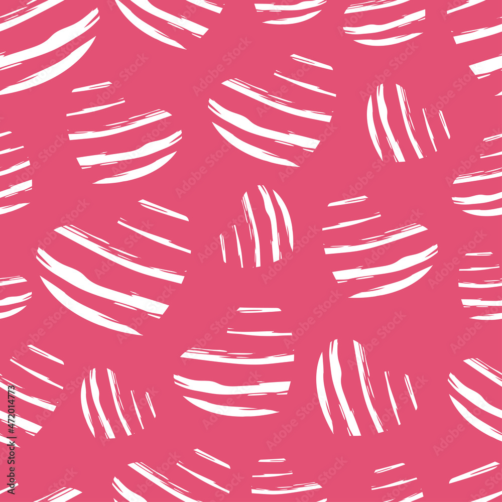Whine striped hearts on pink seamless pattern. Background for wallpapers, gift boxes, textiles, papers, fabrics, web pages. For Valentine's Day. Whine striped hearts on pink seamless pattern. Background for wallpapers, gift boxes, textiles, papers, fabrics, web pages. For Valentine's Day.