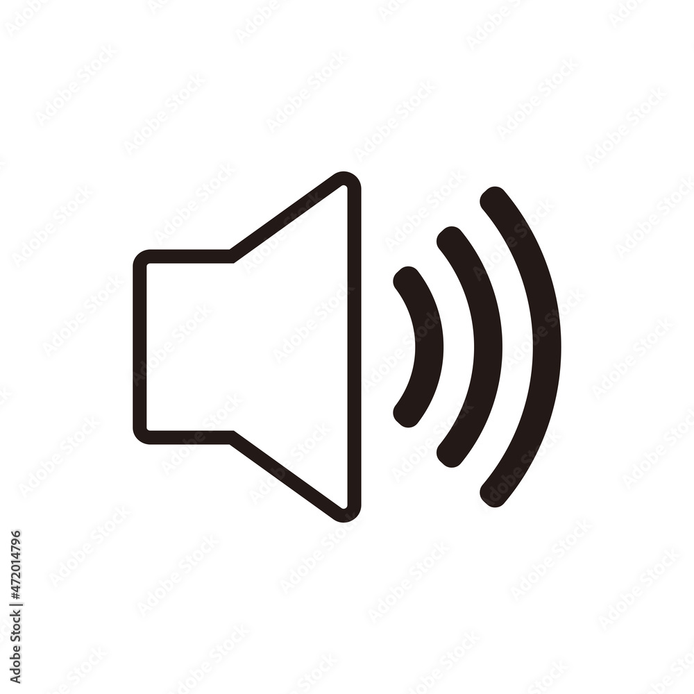 Speaker sound vector icon illustration sign Speaker sound vector icon illustration sign