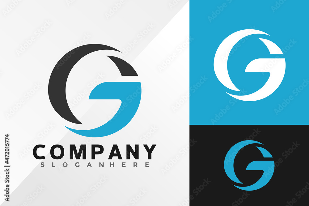 G Negative Space Logo Design Vector illustration template G Negative Space Logo Design Vector illustration template
