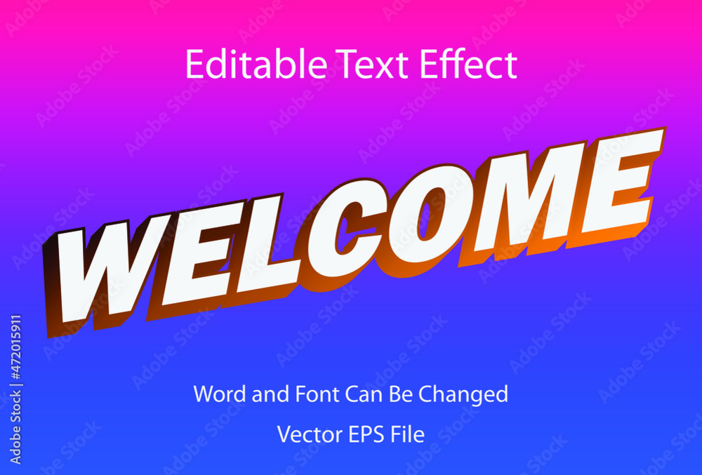 Obraz premium white text effect crooked eps welcome