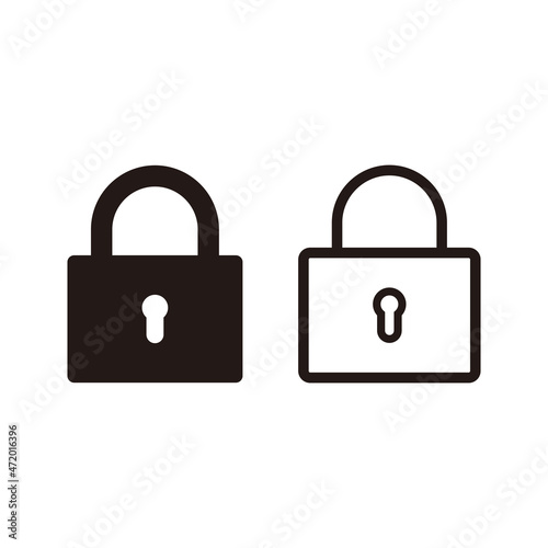 Lock icon set. Padlock icon vector.