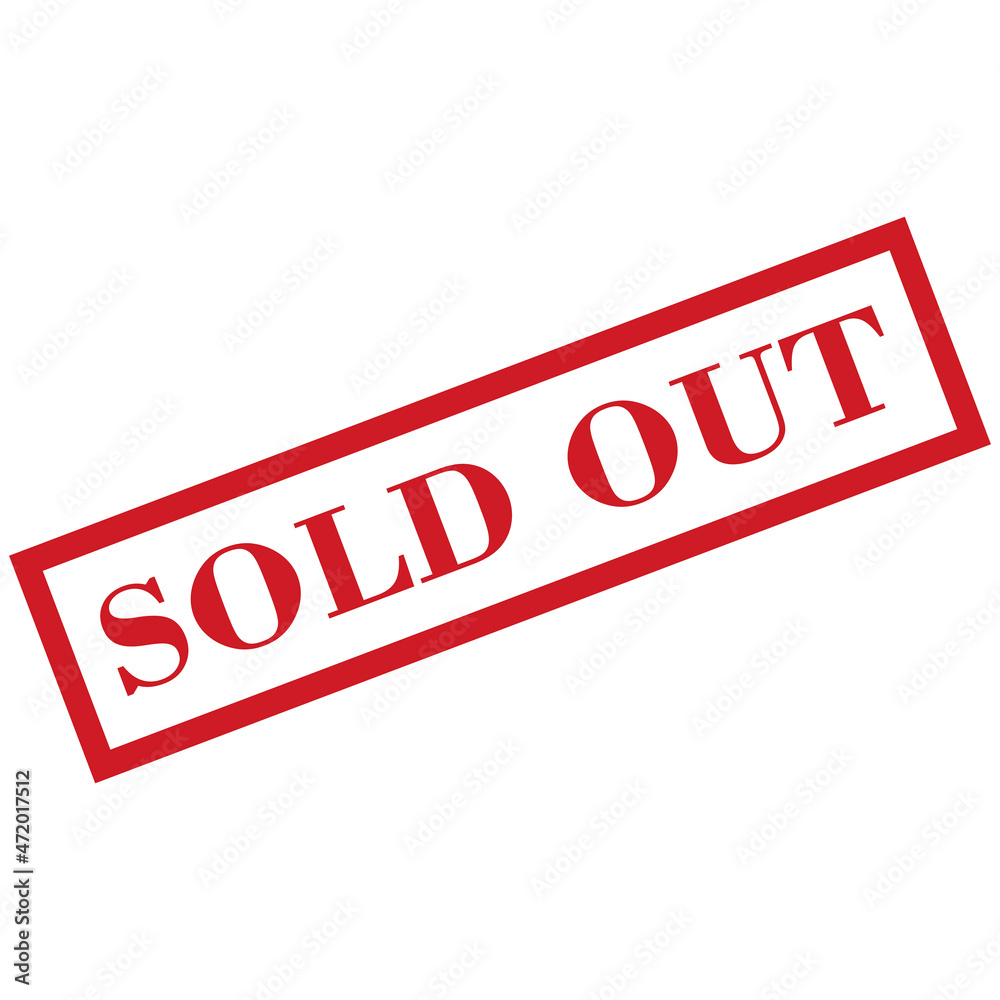 Fototapeta premium Sold out stamp. red text rubber stamp 
