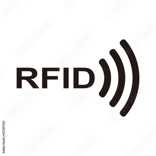 RFID or Radio Frequency Identification Vector Icon