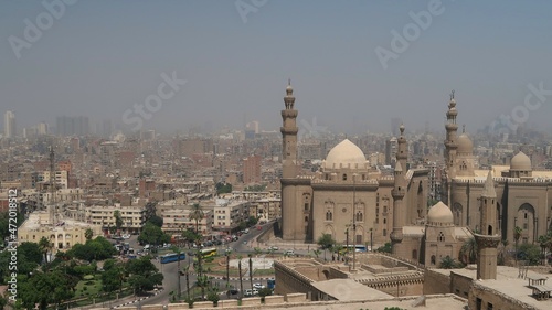 Egypt. View of Cairo in the morning haze.