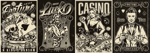 Gambling vintage posters