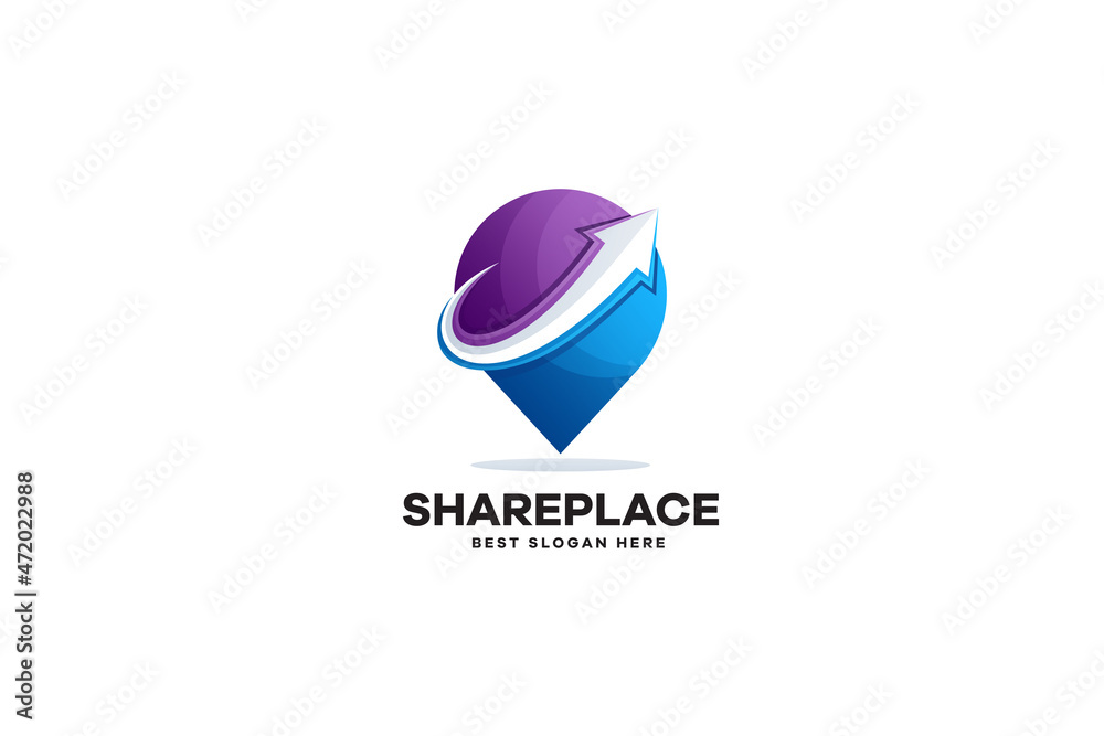 Gradient Share Place Logo Template Gradient Share Place Logo Template