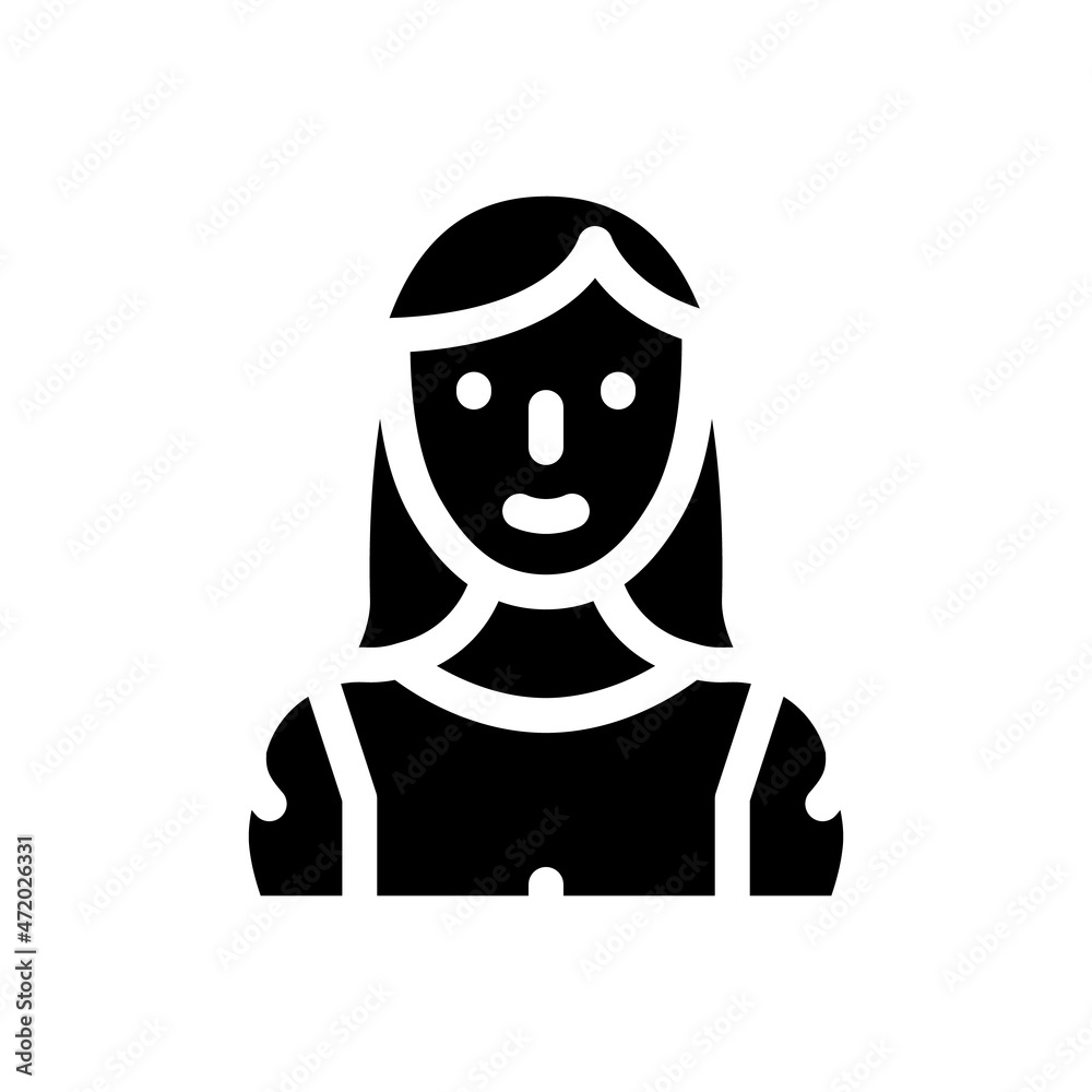 strong woman glyph icon vector. strong woman sign. isolated contour symbol black illustration strong woman glyph icon vector. strong woman sign. isolated contour symbol black illustration
