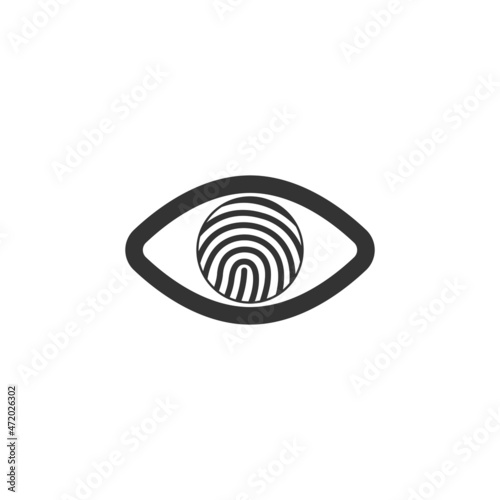 Eye with fingerprint, perso...