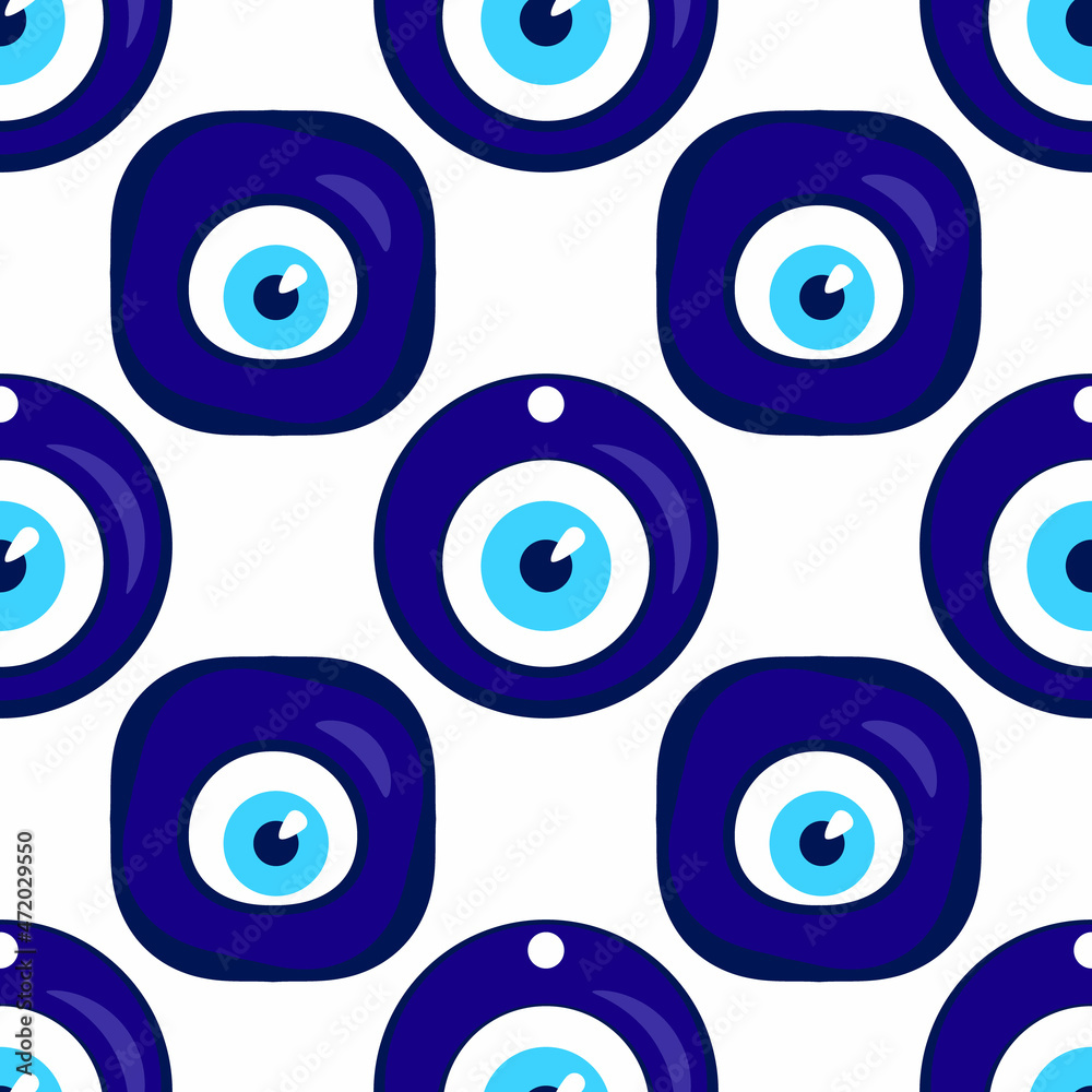 Fototapeta premium Seamless pattern with Nazar amulet for your project
