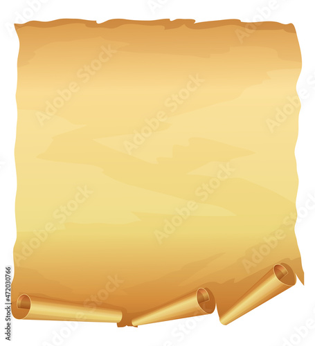 Big golden scroll of parchment